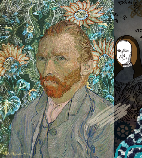Embroidery on world-famous paintings